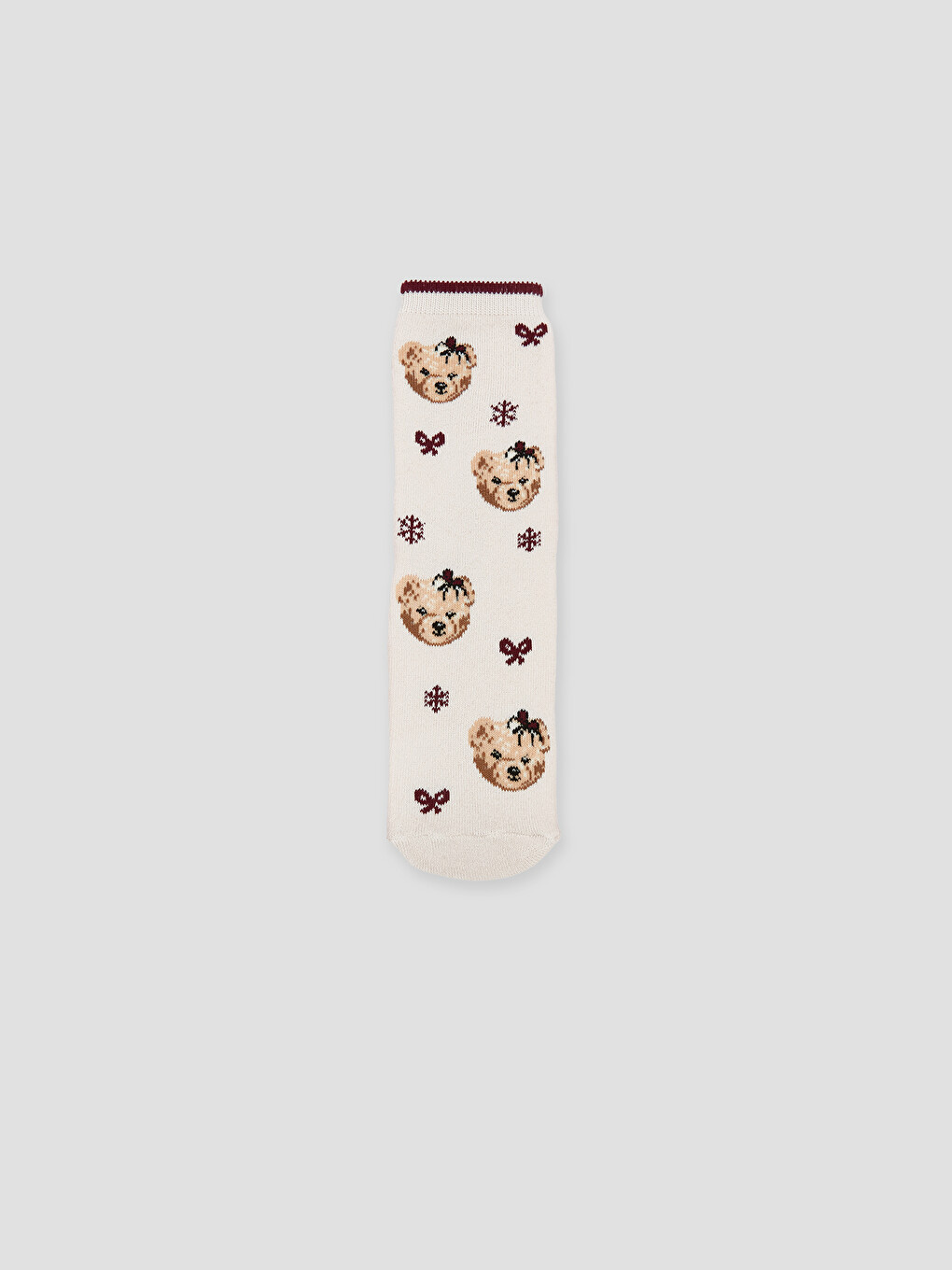 Bej Ayı Teddy Kız Çocuk Soket Çorap