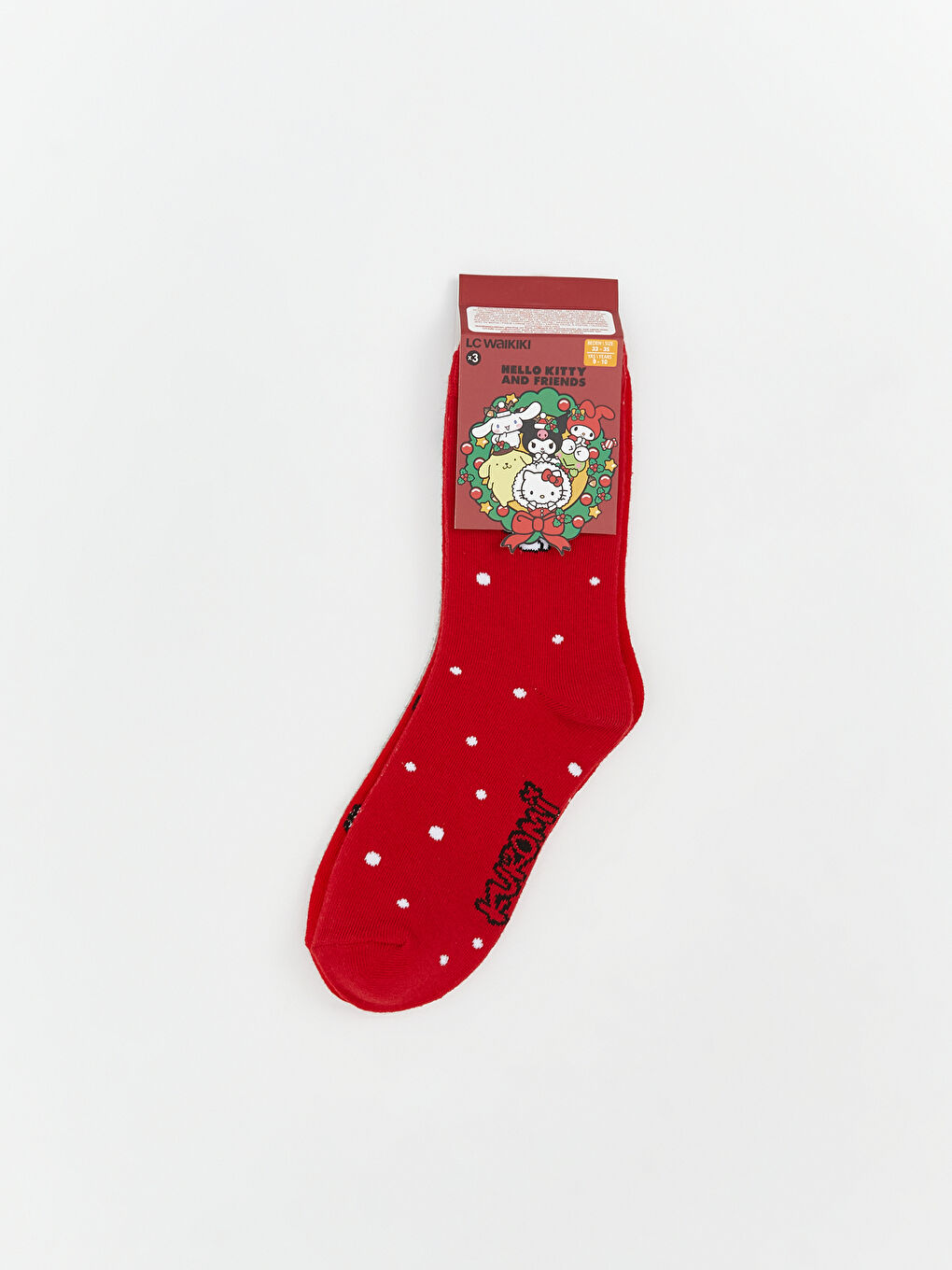 Hello Kitty Patterned Girls' Ankle Socks 3-Pack-1