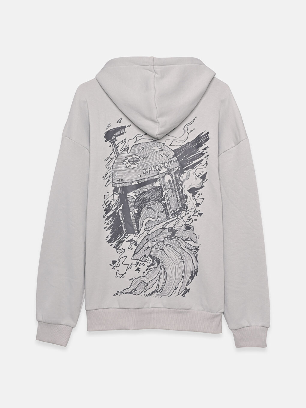 Толстовка з капюшоном, довгим рукавом та принтом для чоловіків-1