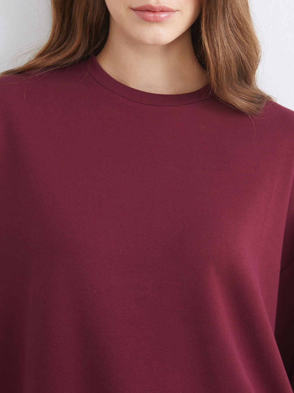 Crew Neck Oversize Women's Thick Sweatshirt-2