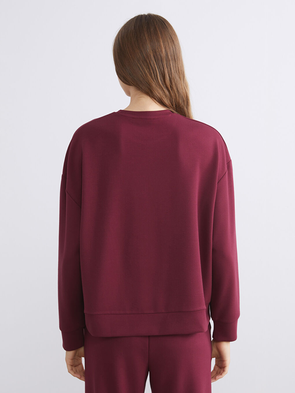 Crew Neck Oversize Women's Thick Sweatshirt-3