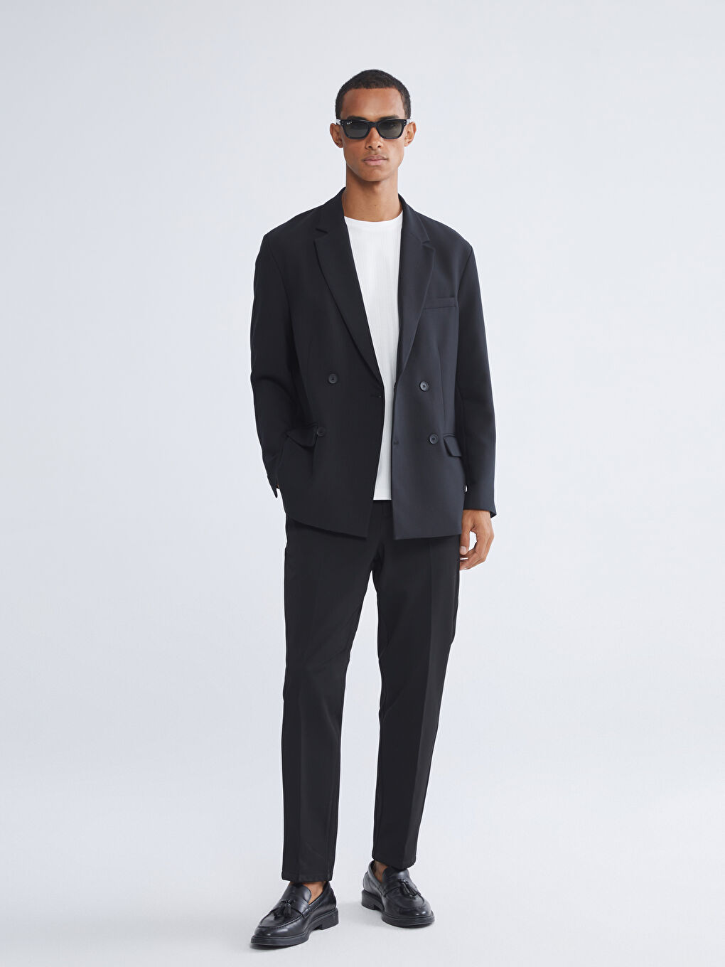 Siyah Standart Kalıp Erkek Pantolon