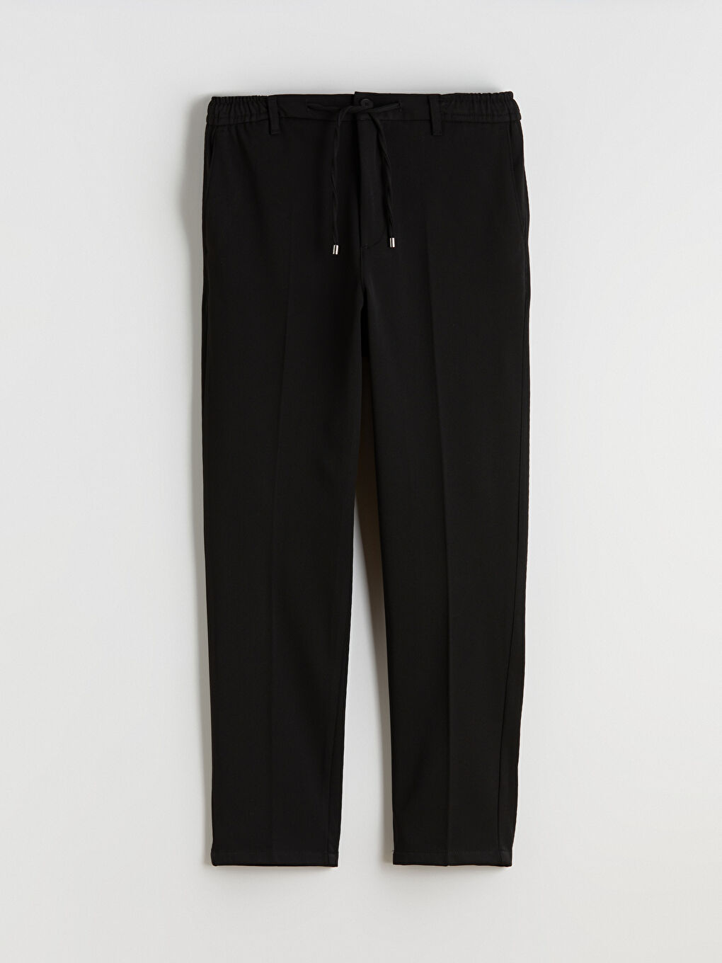 Siyah Standart Kalıp Erkek Pantolon-4