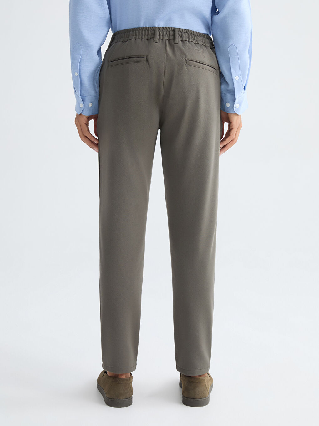 Haki Standart Kalıp Erkek Pantolon-3