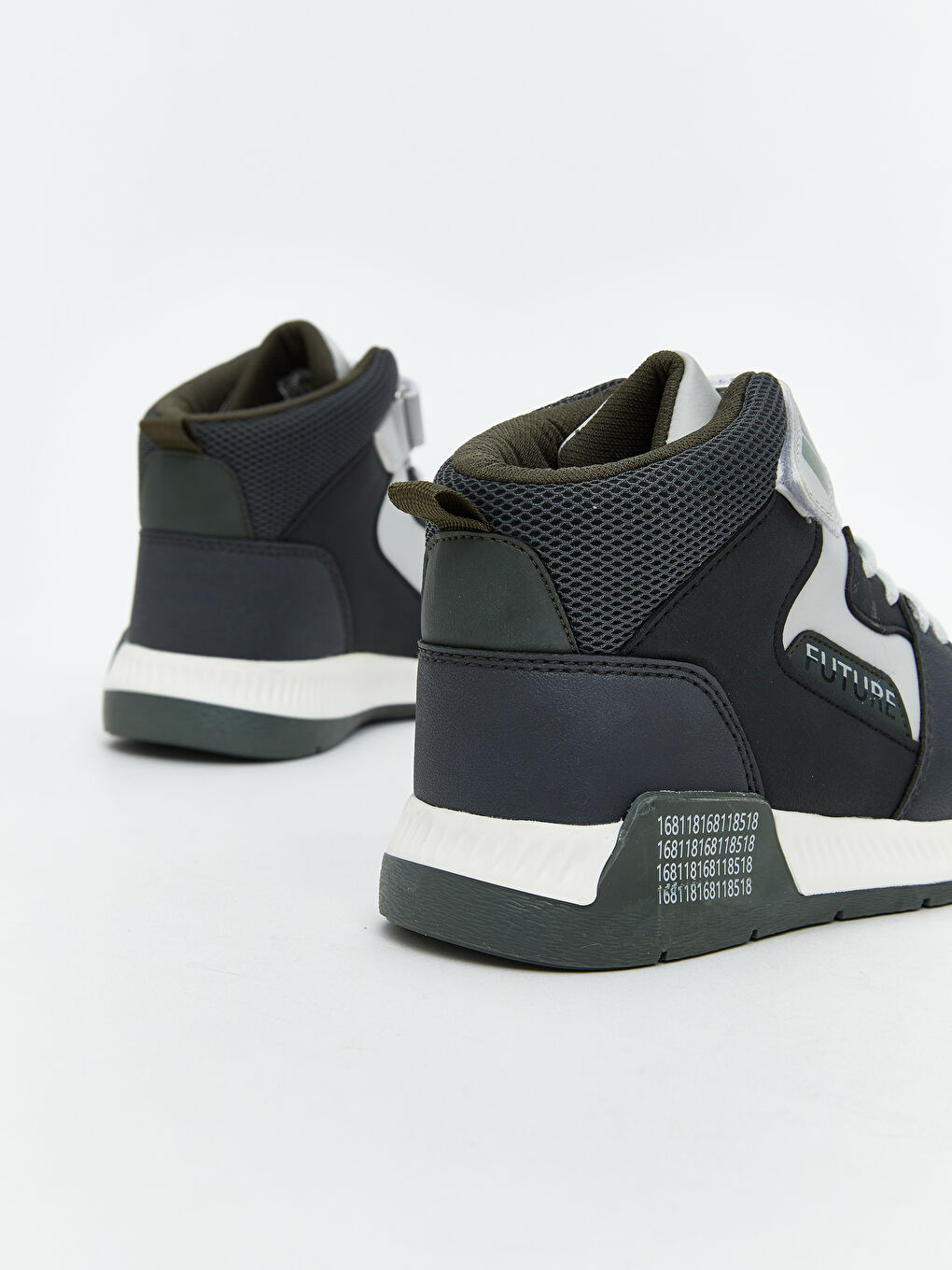 Antrasit Bağcık ve Cırt Cırtlı Bilek Boy Erkek Çocuk Spor Ayakkabı-4