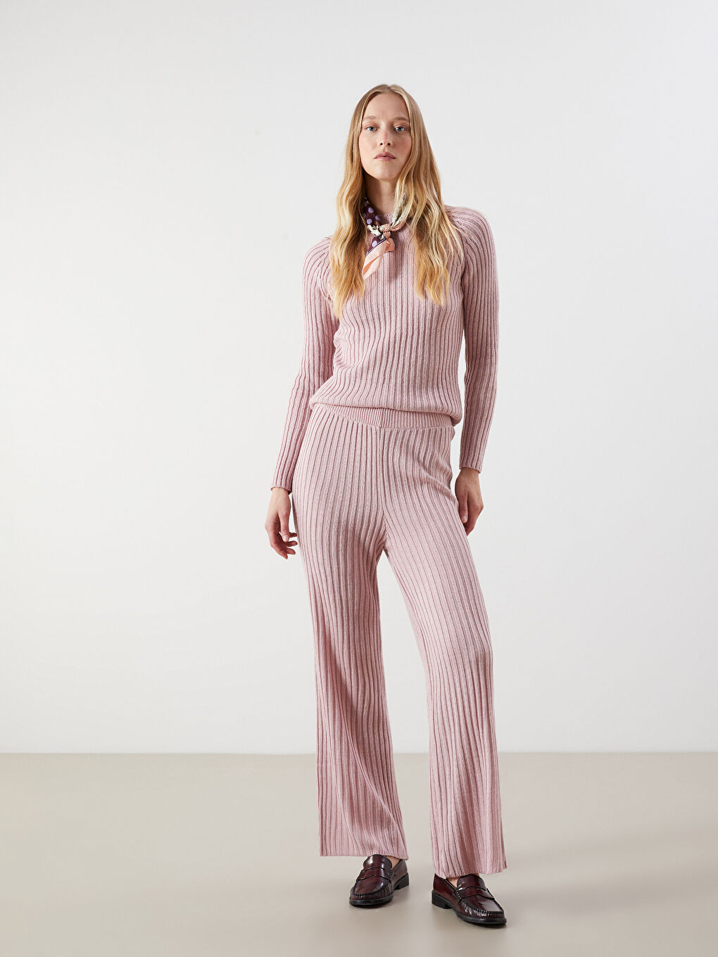 Elasticated Waist Women's Knitwear Trousers