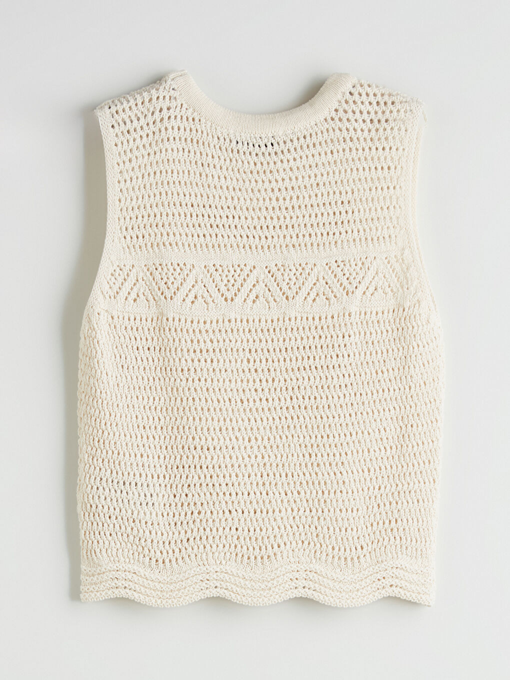LCW Vision Crew Neck Hole-Knitted Women's Knit Tank Top -W5GI11Z8-FDU