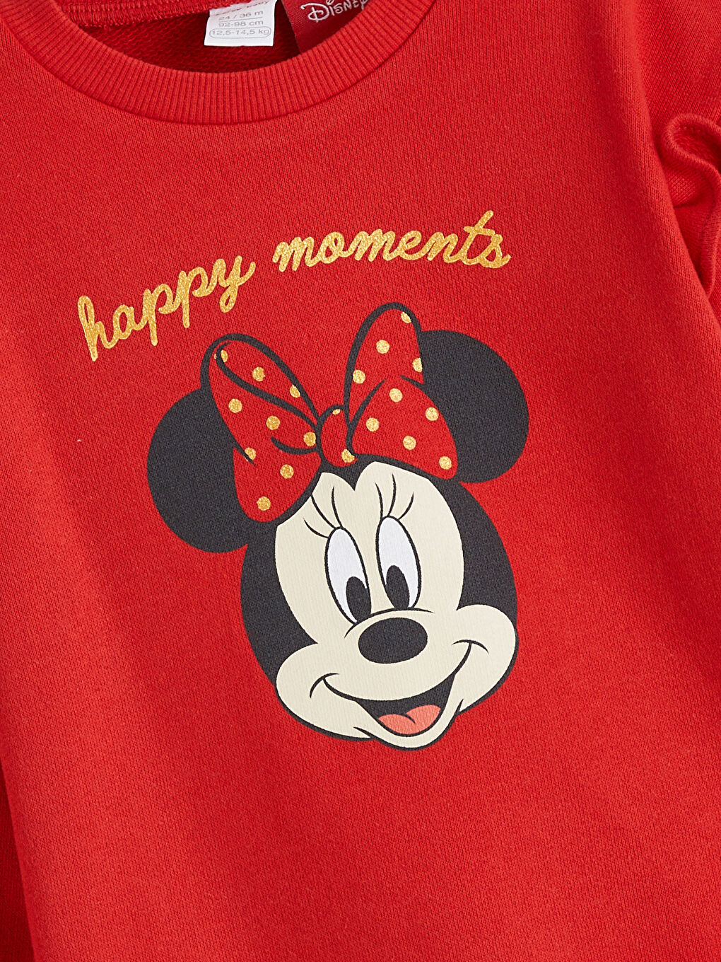 Crew Neck Minnie Mouse Printed Baby Girls' Sweatshirt and Leggings-5