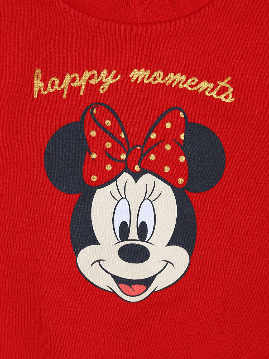 Crew Neck Minnie Mouse Printed Baby Girls' Sweatshirt and Leggings-6