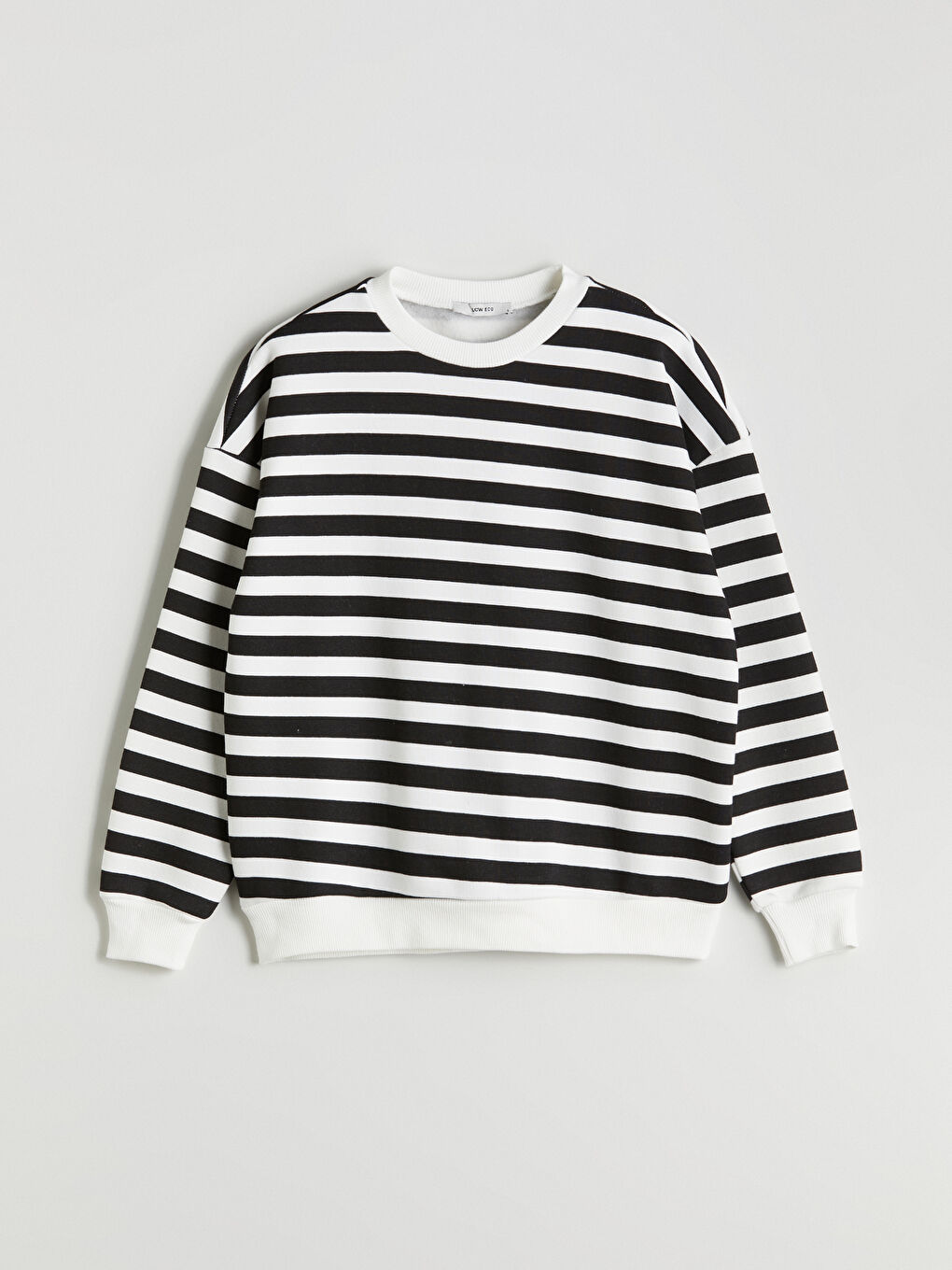 Crew Neck Striped Oversize Women's Sweatshirt-4