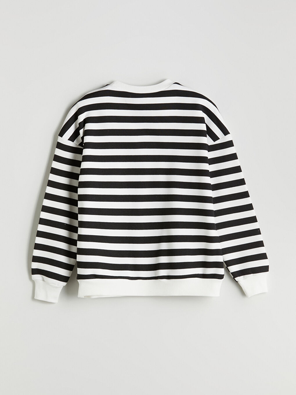 Crew Neck Striped Oversize Women's Sweatshirt-6