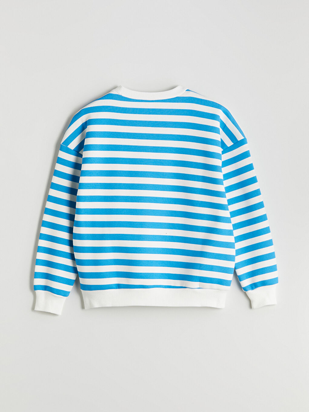 Crew Neck Striped Oversize Women's Sweatshirt-6