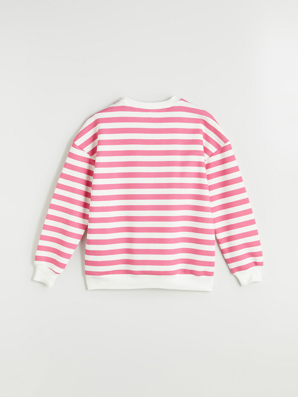 Crew Neck Striped Oversize Women's Sweatshirt-5