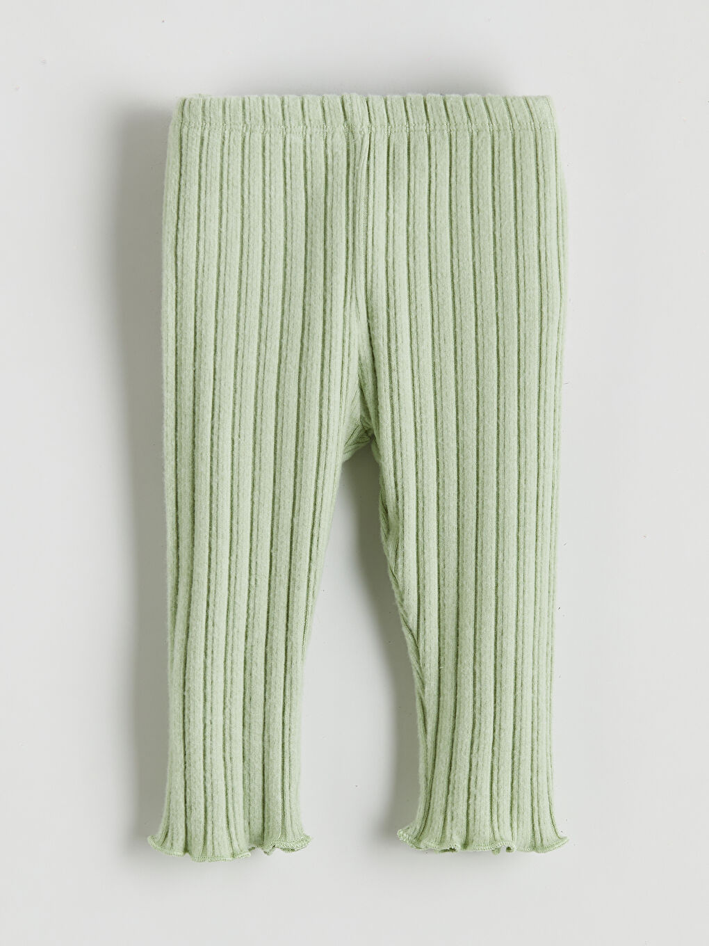 Yeşil Beli Lastikli Kız Bebek Tayt