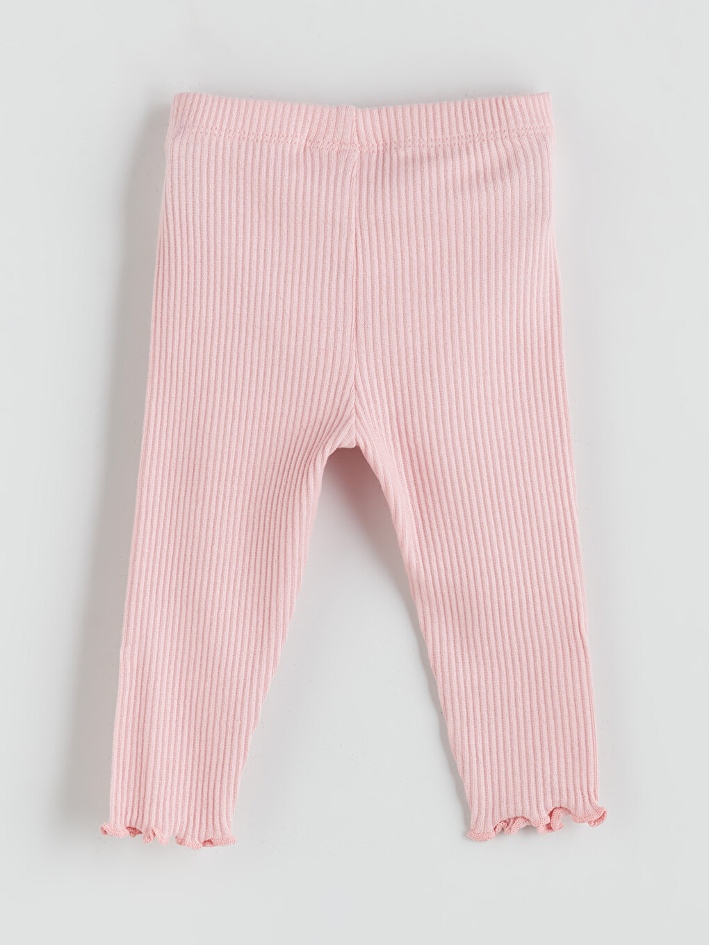 Pembe Beli Lastikli Kız Bebek Fitilli Tayt-2