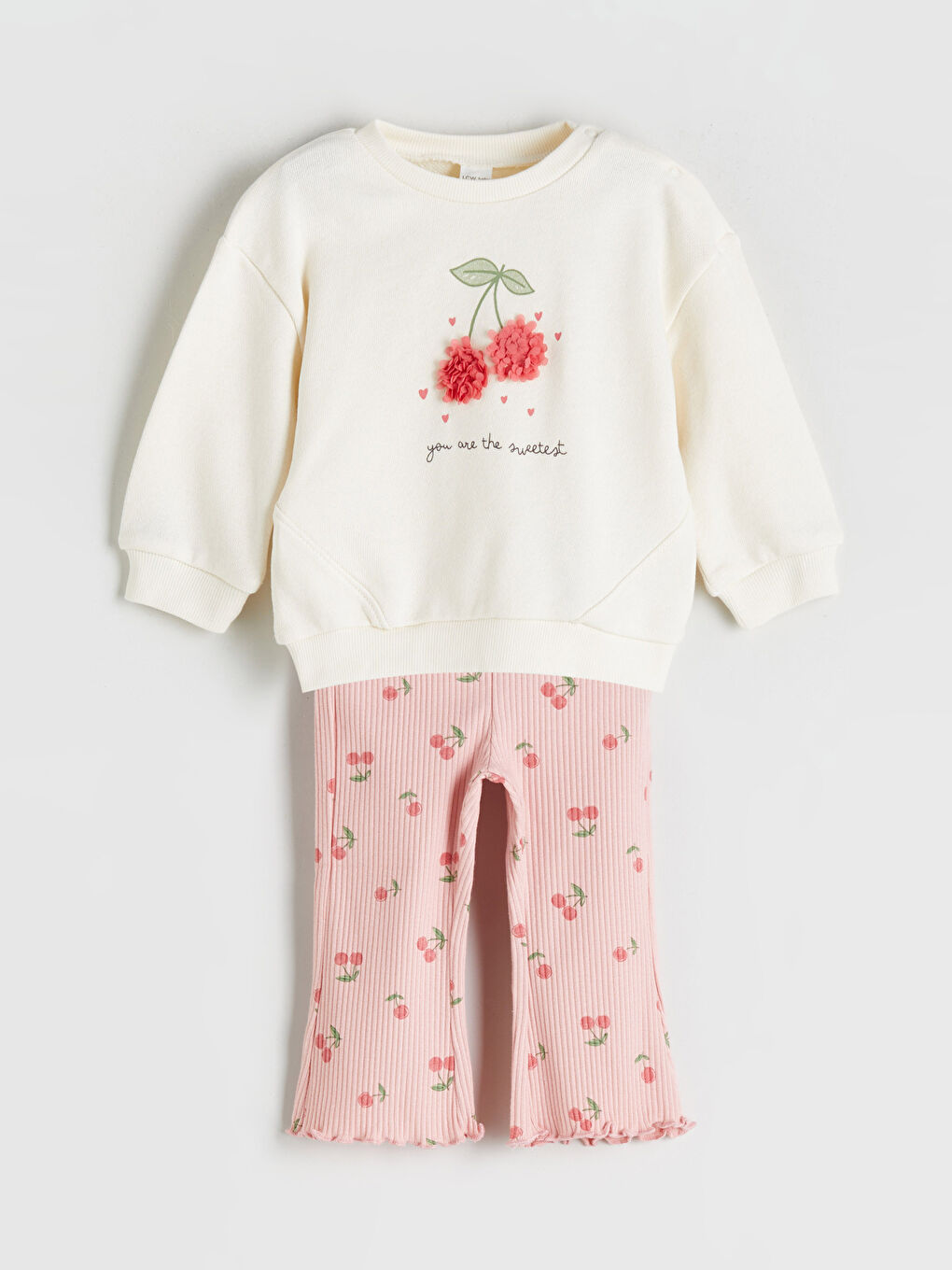 Бебе момиче Екрю Комплект