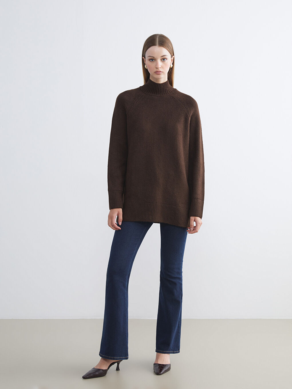 LCW Vision Half Turtleneck Women's Knitwear Sweater -W5GJ68Z8-RXE