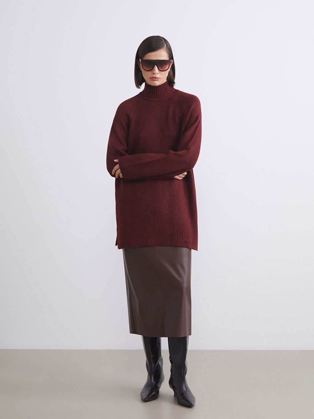 LCW Vision Half Turtleneck Women's Knitwear Sweater -W5GJ68Z8-DCL