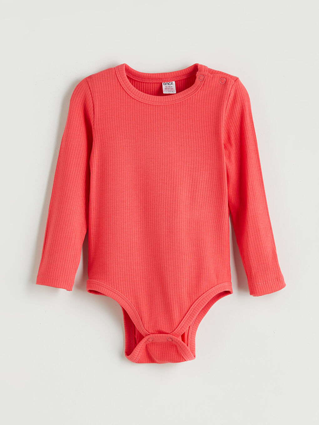 Kırmızı Bisiklet Yaka Basic Kız Bebek Çıtçıtlı Body