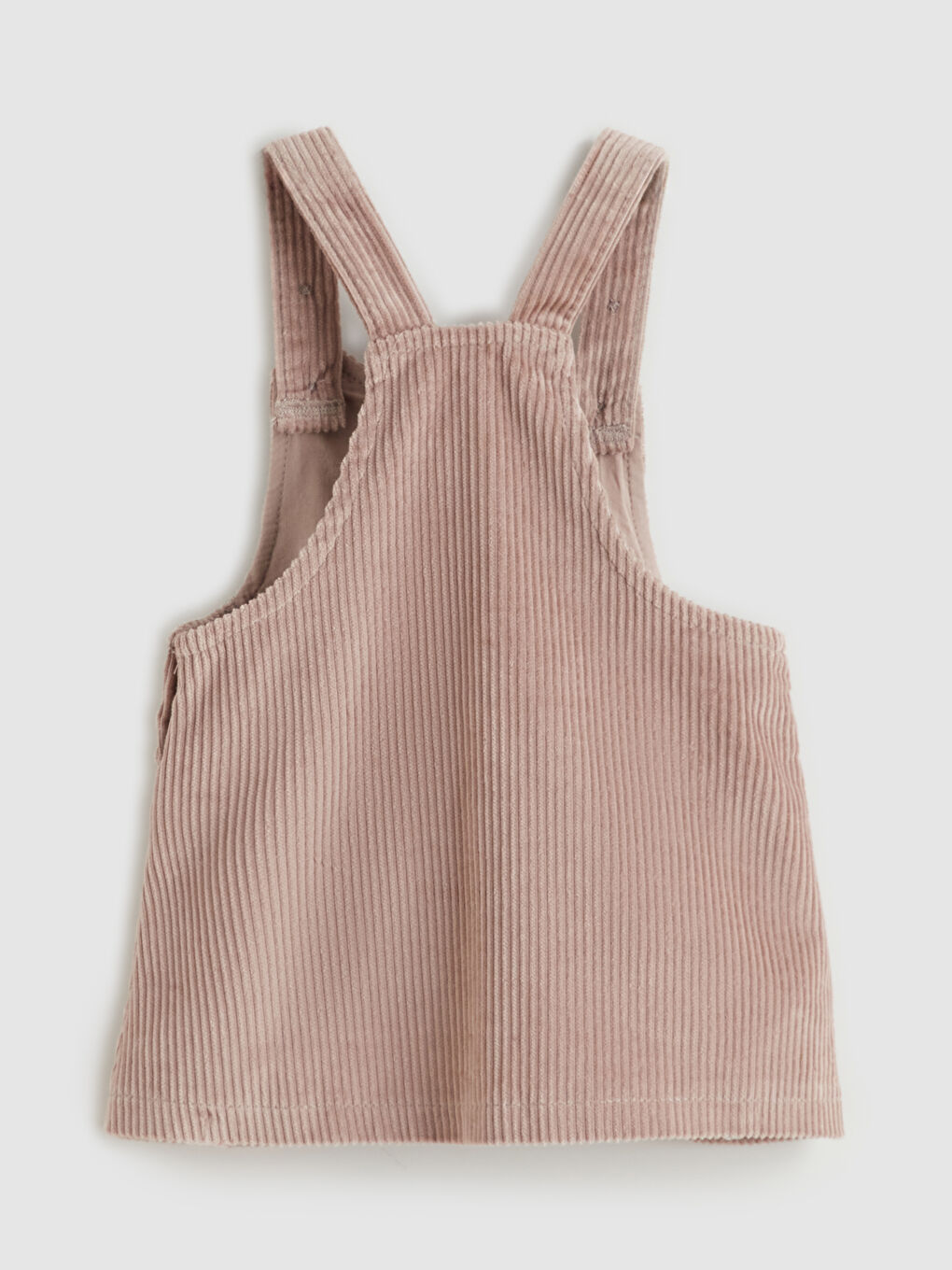 Kahverengi Kadife Kız Bebek Salopet Elbise-1