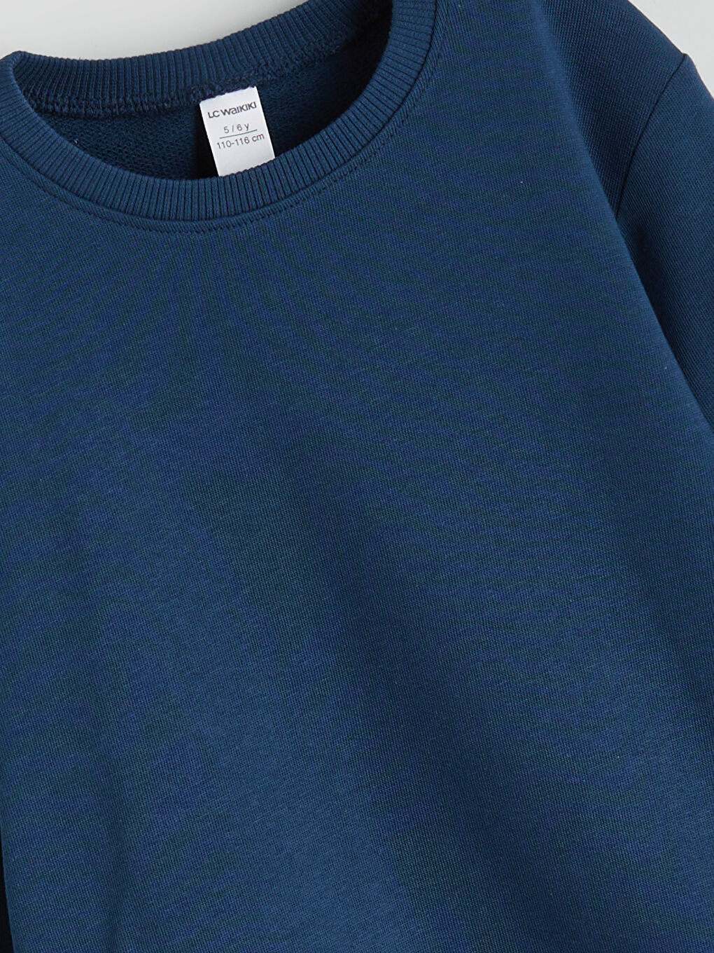 Petrol Bisiklet Yaka Basic Erkek Çocuk Sweatshirt-2