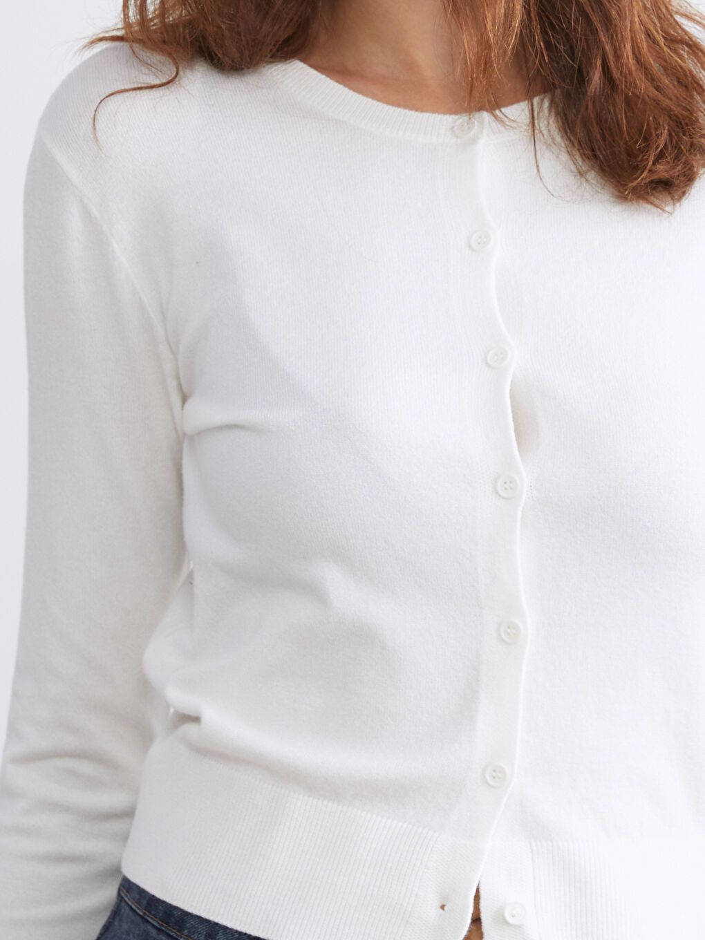 Crew Neck Women's Knitwear Cardigan-2