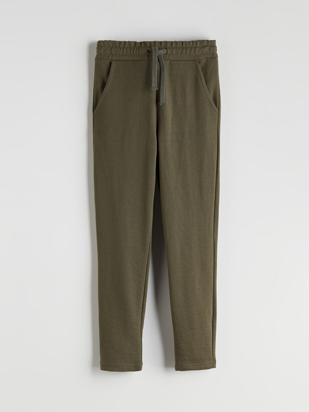 Haki Beli Lastikli Erkek Çocuk Eşofman Altı