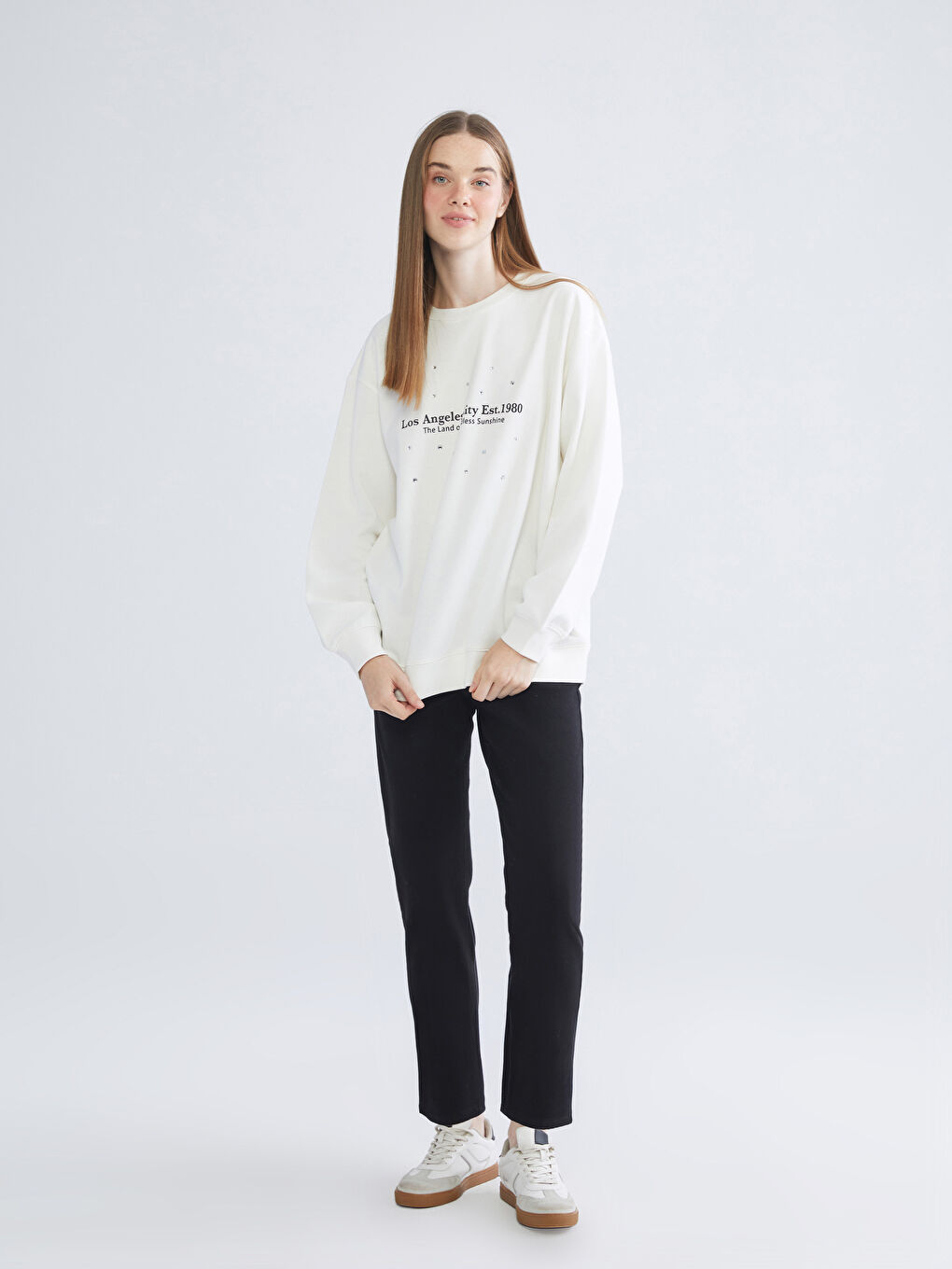 Siyah Slim Mom Kadın Jean Pantolon