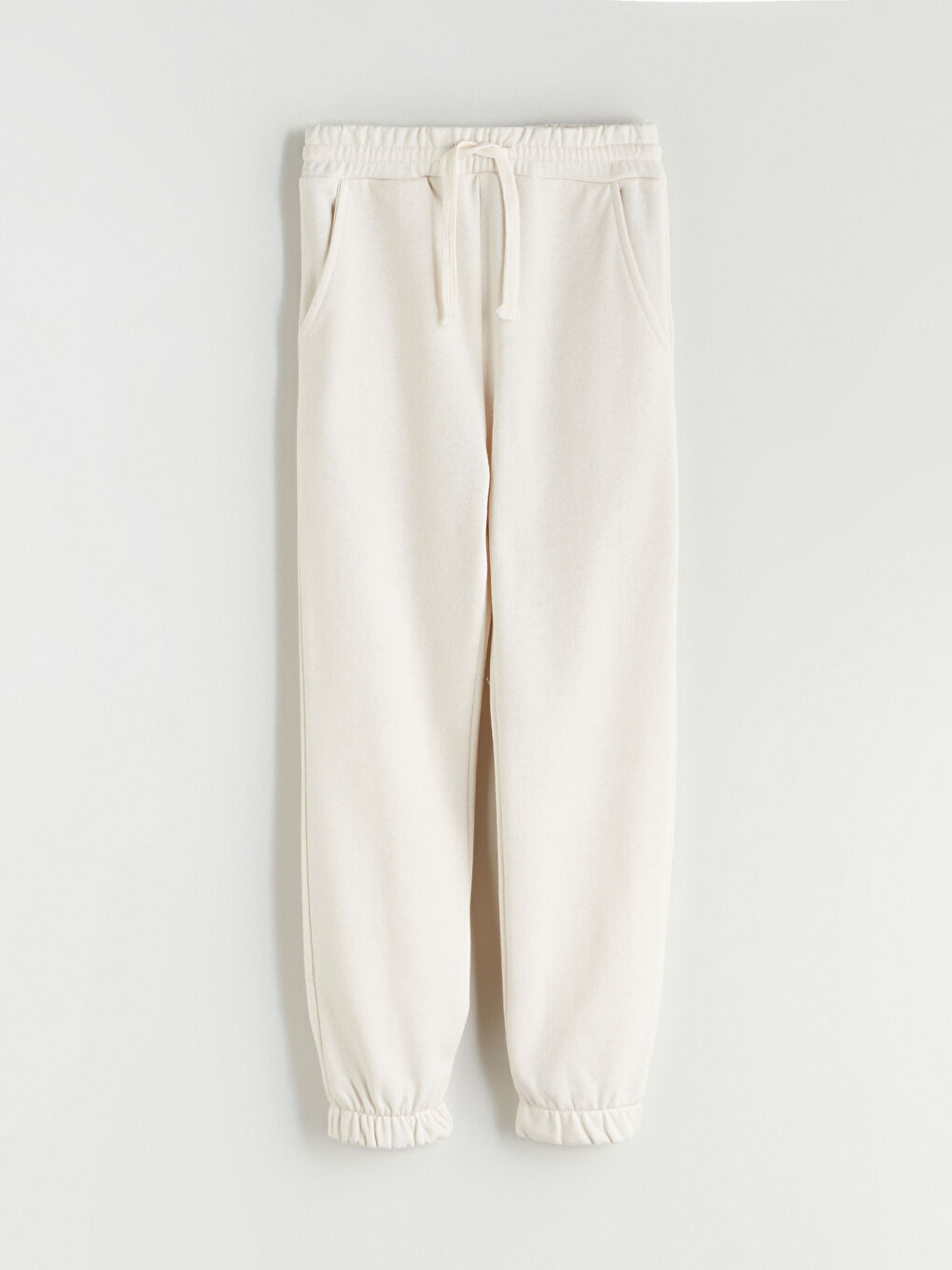 Bej Beli Lastikli Erkek Çocuk Jogger Eşofman Altı