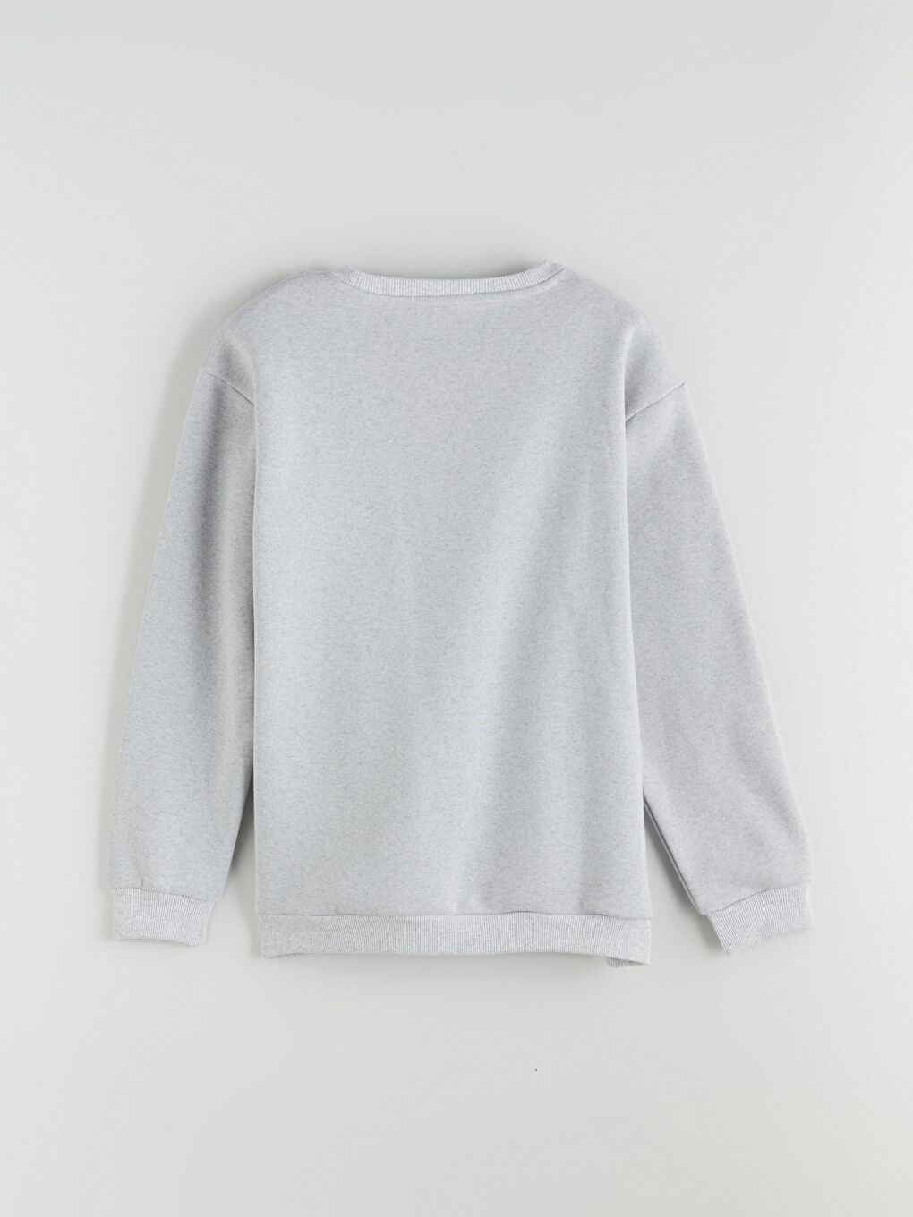 Gri Bisiklet Yaka Erkek Çocuk Sweatshirt-2