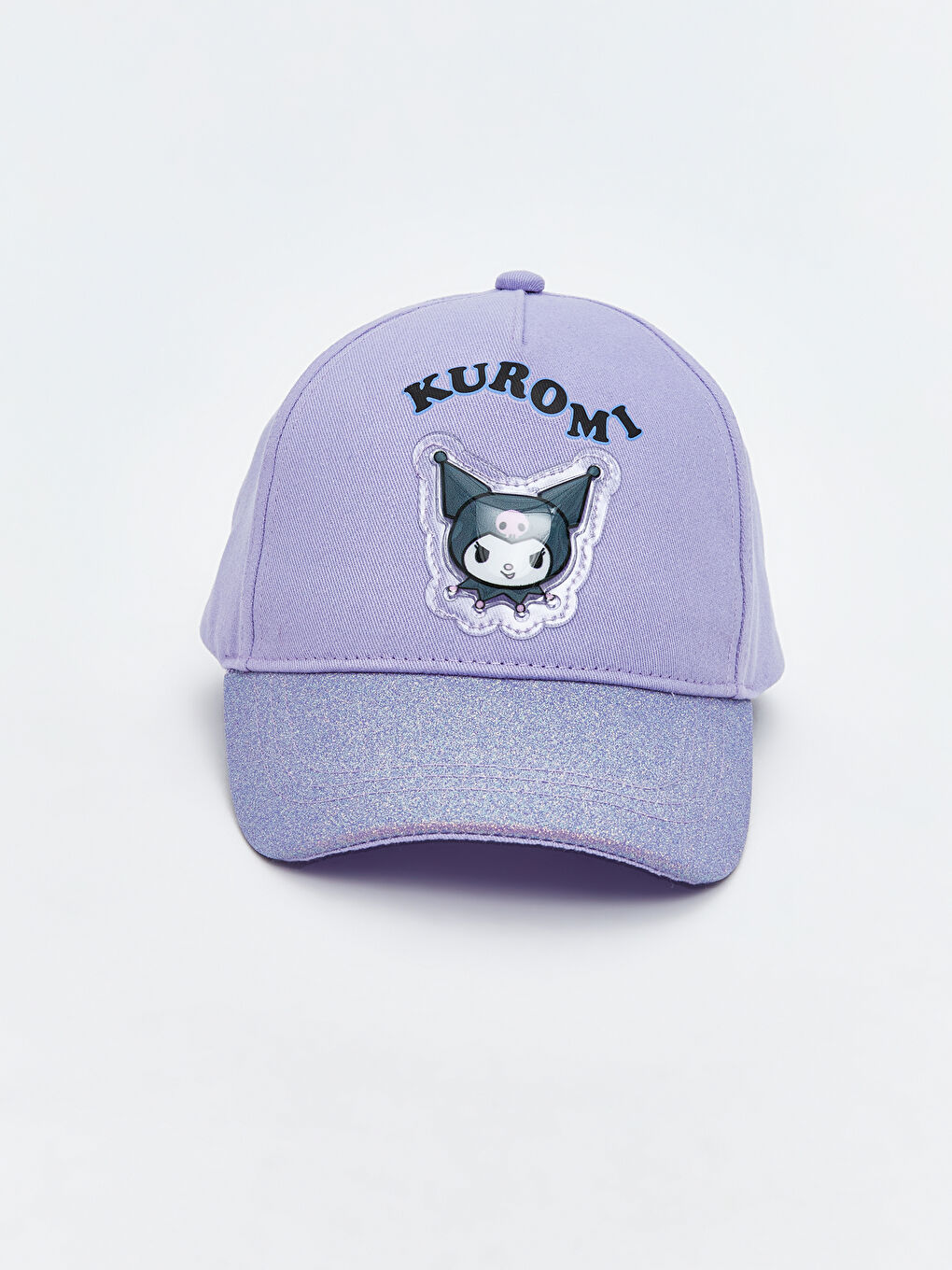 Lila Kuromi Baskılı Kız Çocuk Kep Şapka