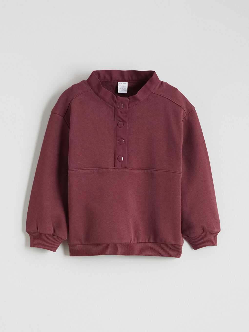 Bordo Erkek Bebek Kalın Sweatshirt ve Eşofman Altı-1