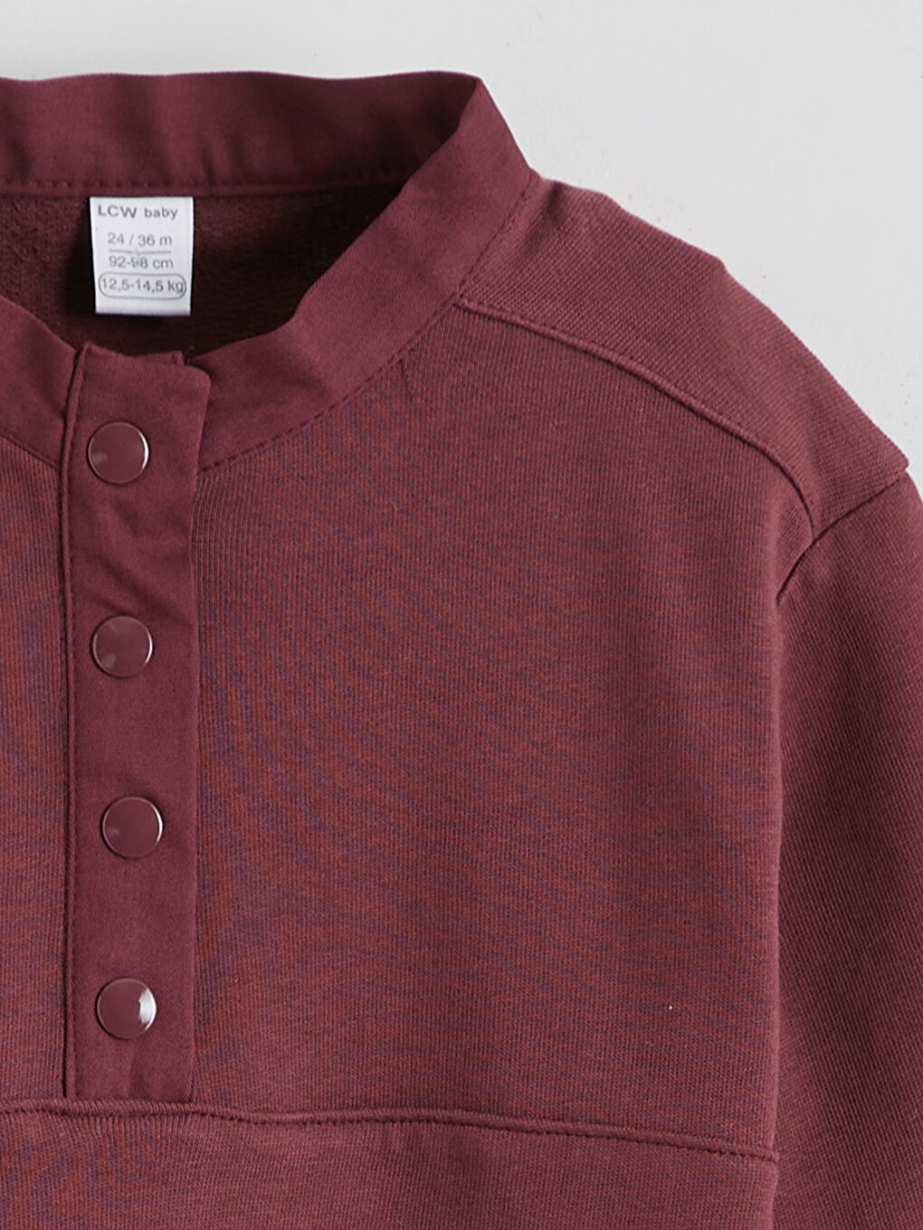 Bordo Erkek Bebek Kalın Sweatshirt ve Eşofman Altı-2