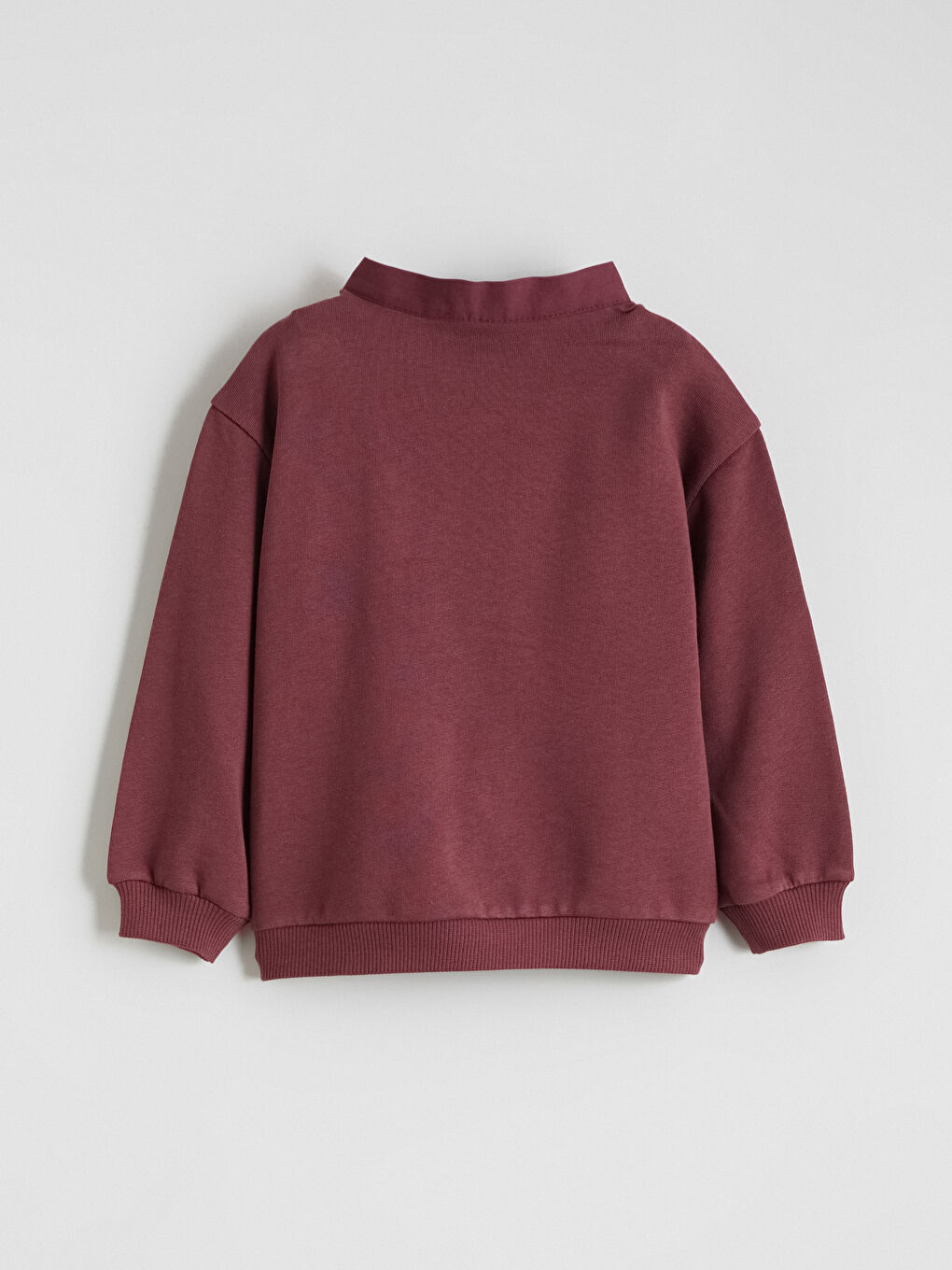 Bordo Erkek Bebek Kalın Sweatshirt ve Eşofman Altı-3