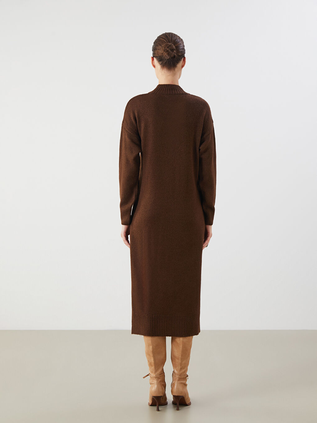 LCW Vision Half Turtleneck Women's Knitwear Dress -W5GK73Z8-RXE