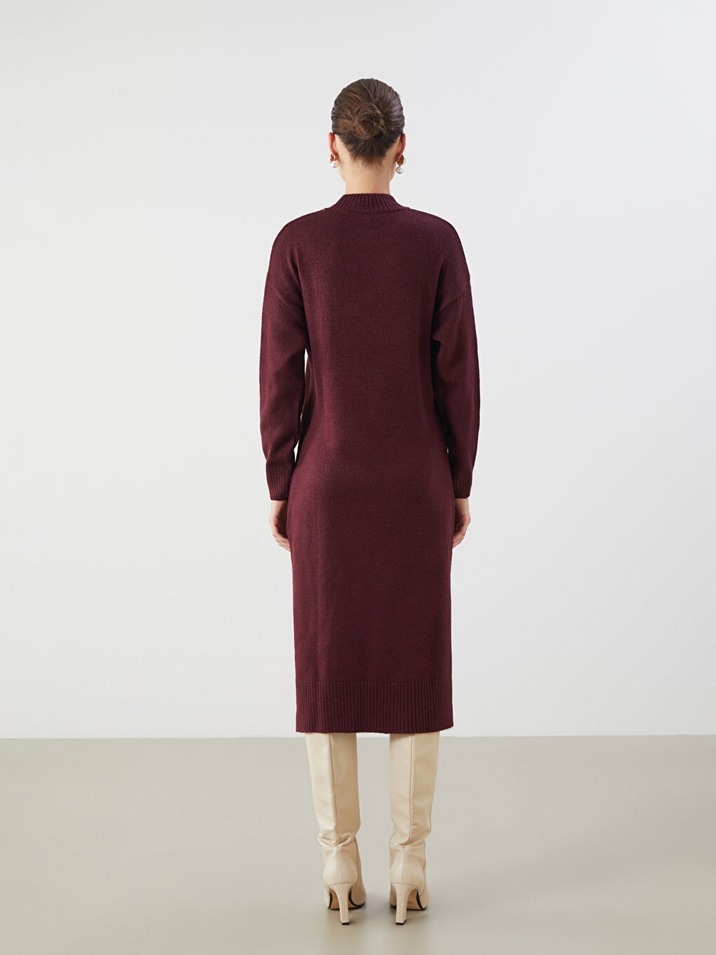 LCW Vision Half Turtleneck Women's Knitwear Dress -W5GK73Z8-RXM