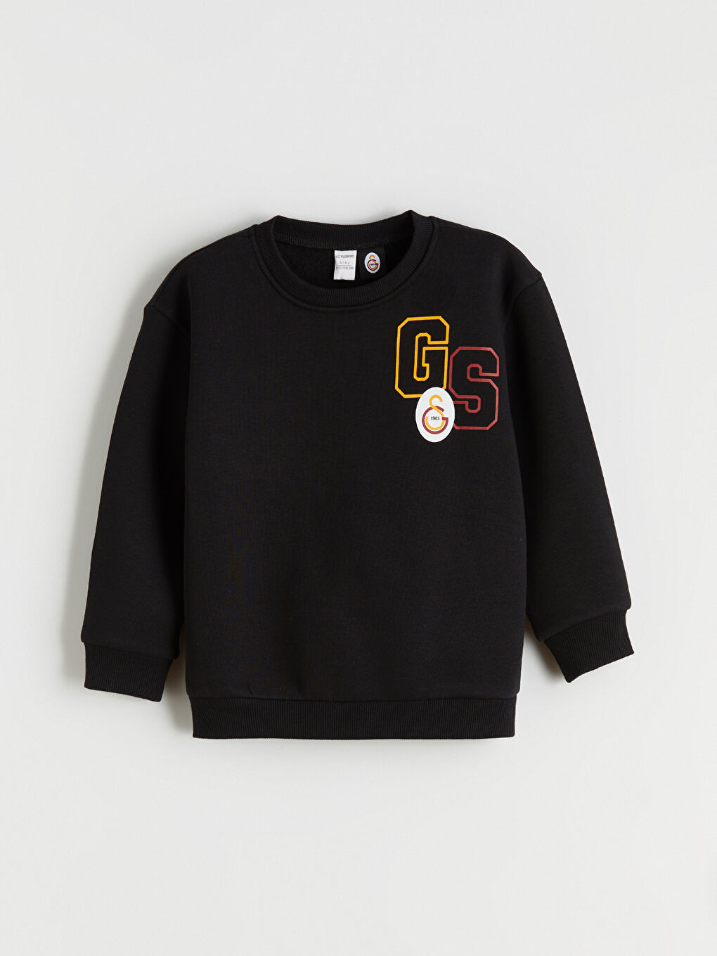 Siyah Bisiklet Yaka Galatasaray Baskılı Erkek Çocuk Sweatshirt