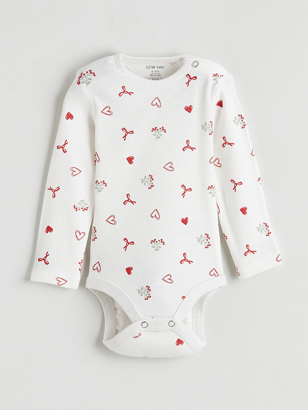 Crew Neck Baby Girls' Snap-Button Bodysuit 3-Pack-2