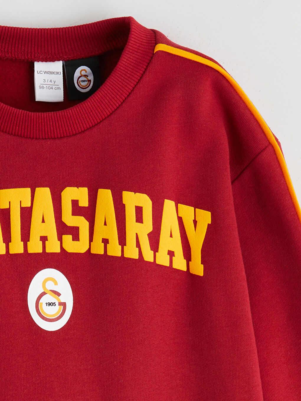 Kırmızı Bisiklet Yaka Galatasaray Baskılı Erkek Çocuk Sweatshirt-2