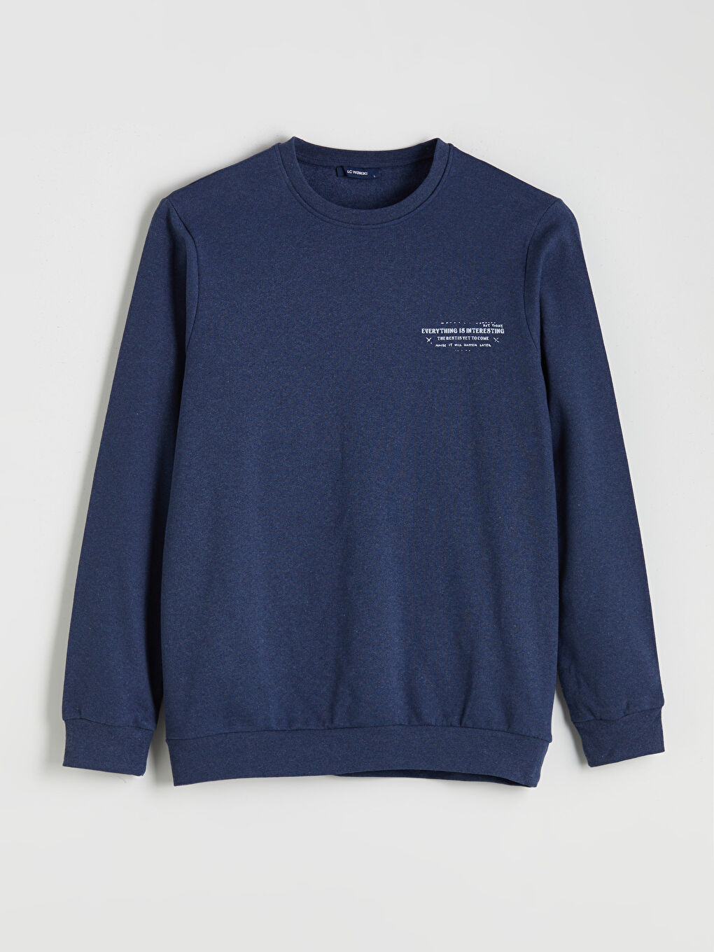 Толстовка з круглим вирізом горловини та принтом для чоловіків-4