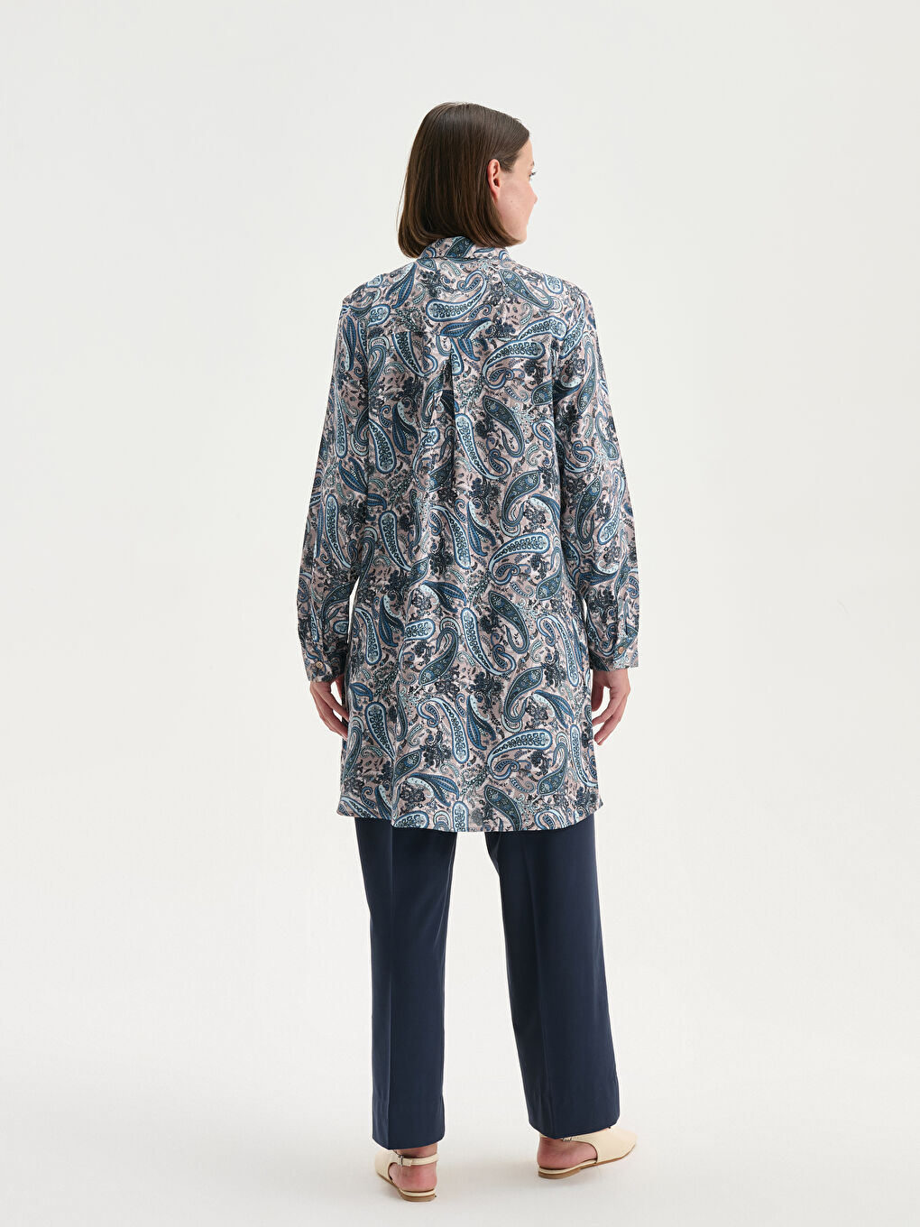 Patterned Women's Shirt Tunic-5