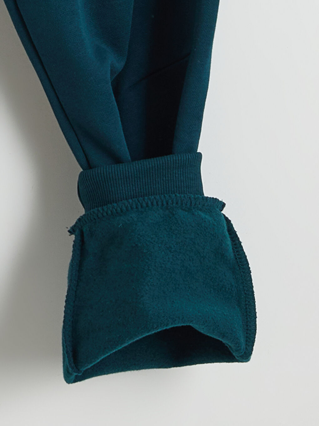 Petrol Nakışlı Erkek Kalın Jogger Eşofman Altı-1