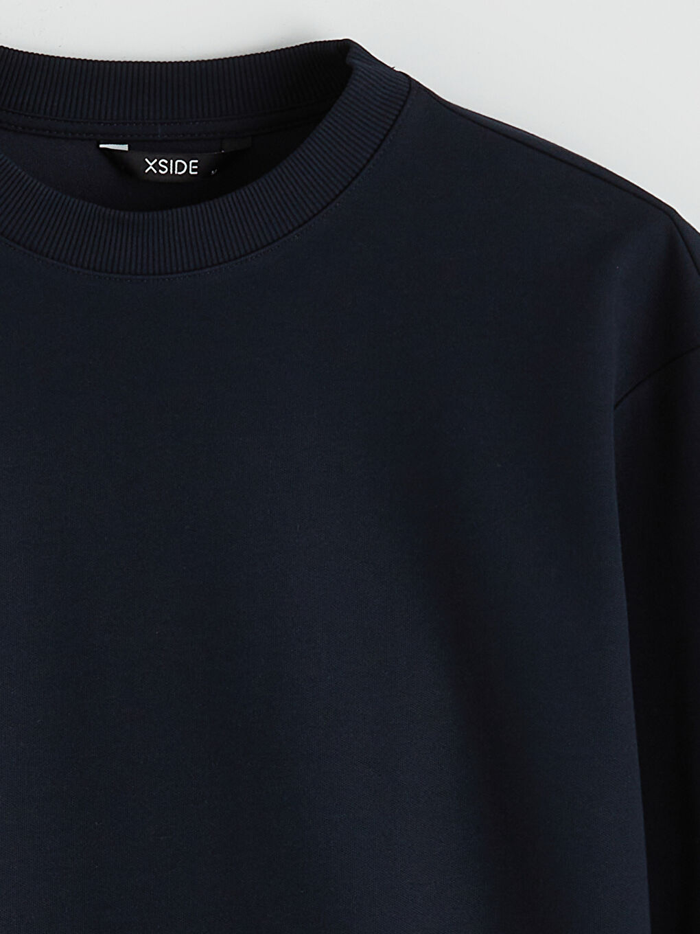 Lacivert Bisiklet Yaka Erkek Sweatshirt-5