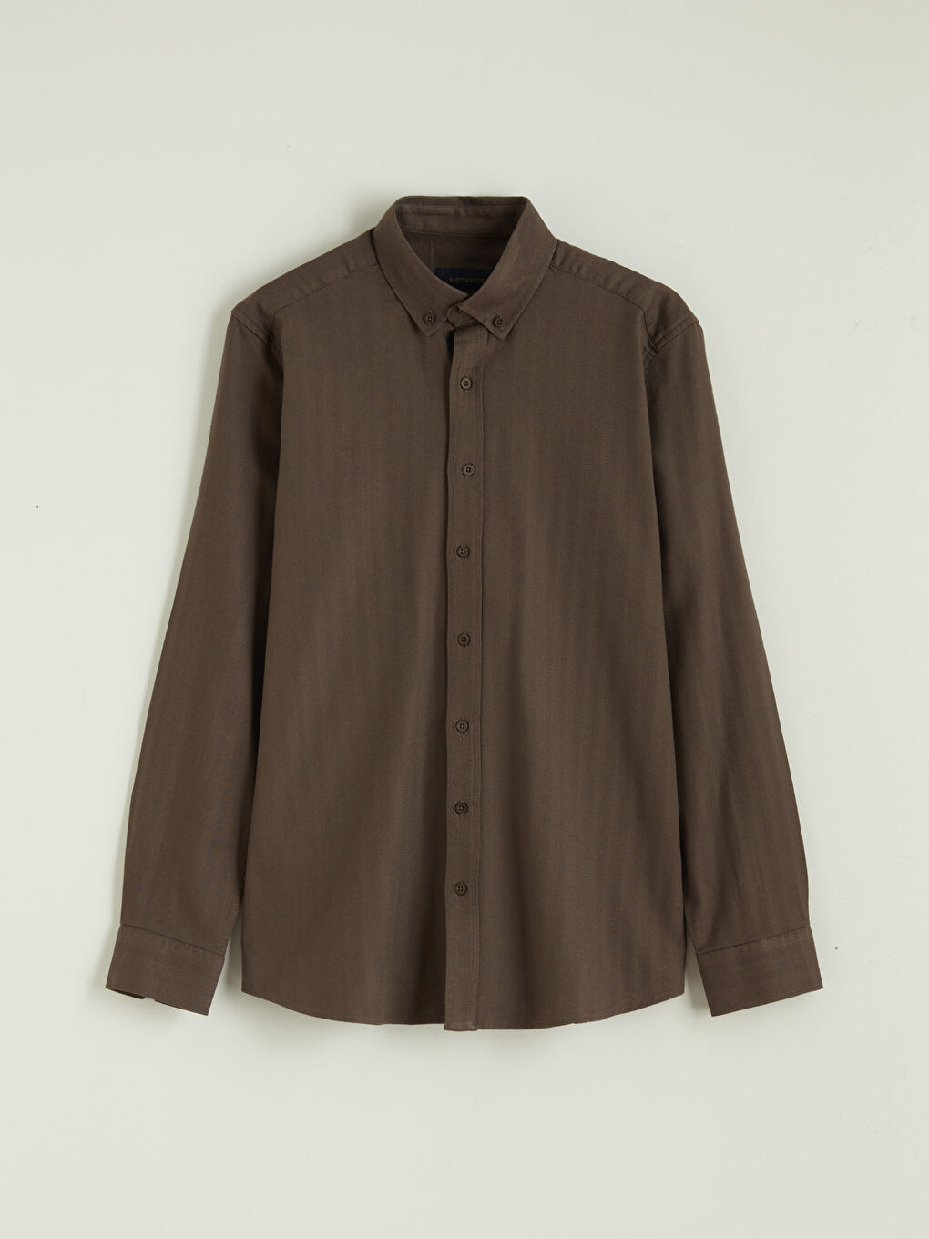 Kahverengi Regular Fit Uzun Kollu Erkek Gömlek-4