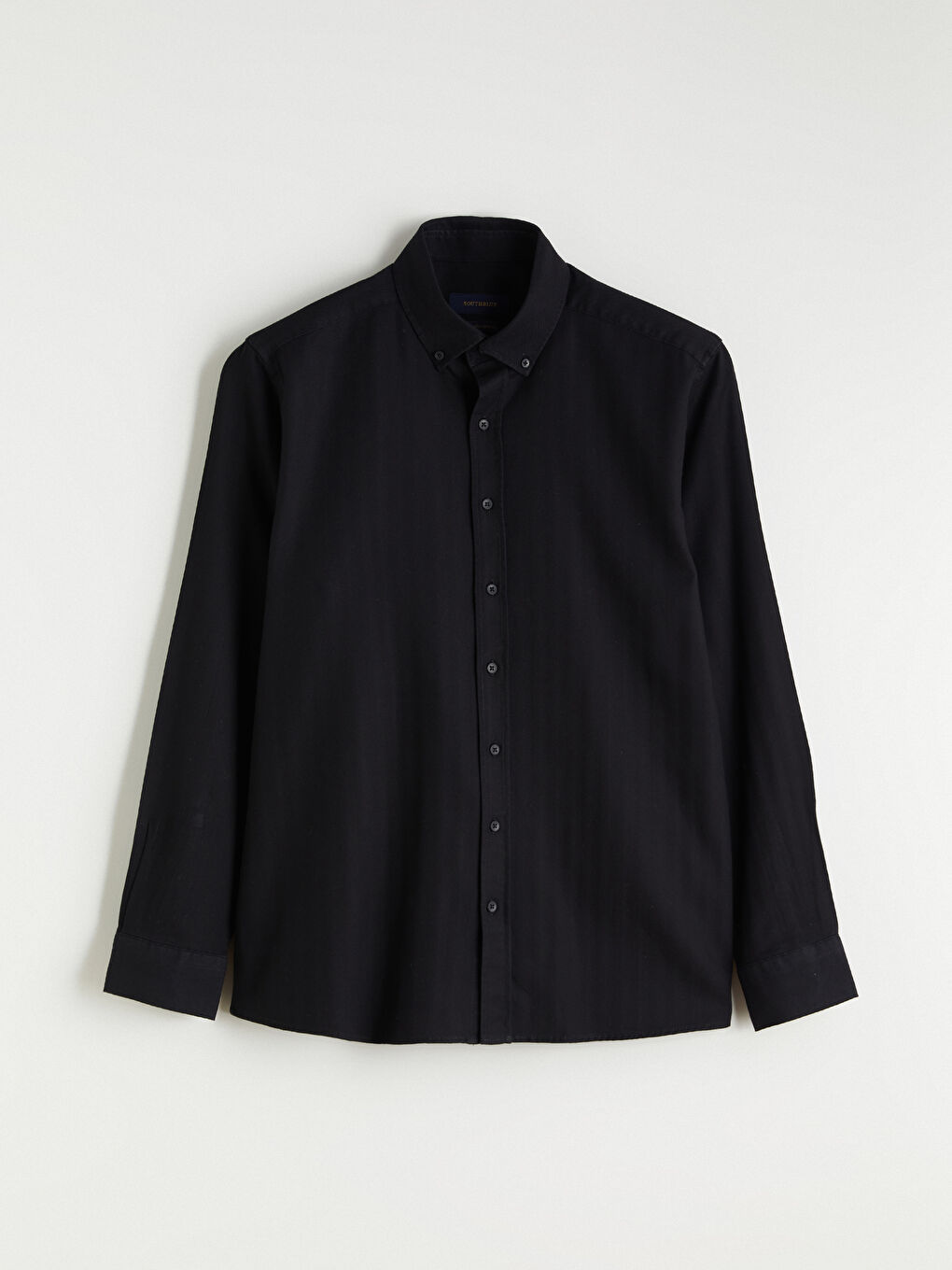 Siyah Regular Fit Uzun Kollu Erkek Gömlek-4