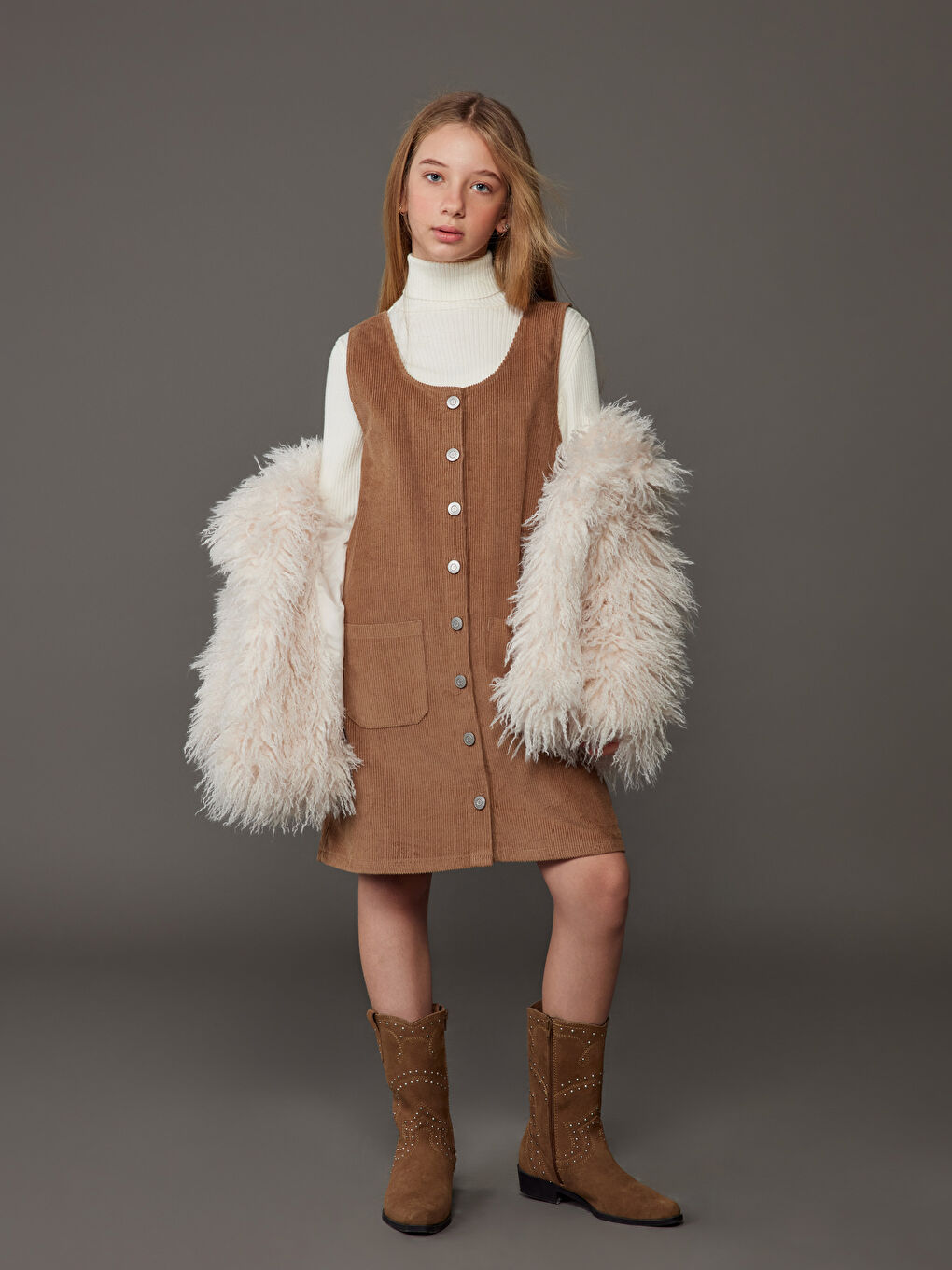 Φόρεμα Βελούδο Λαιμόκοψη U για Κορίτσια