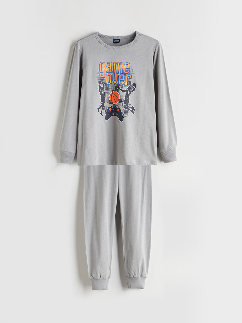 Crew Neck Printed Boys' Pyjama Set