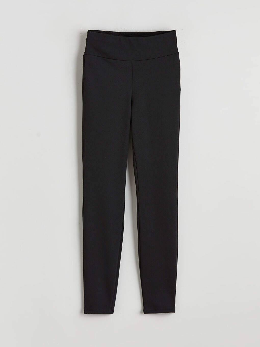 Siyah Beli Lastikli Kadın Tayt-4