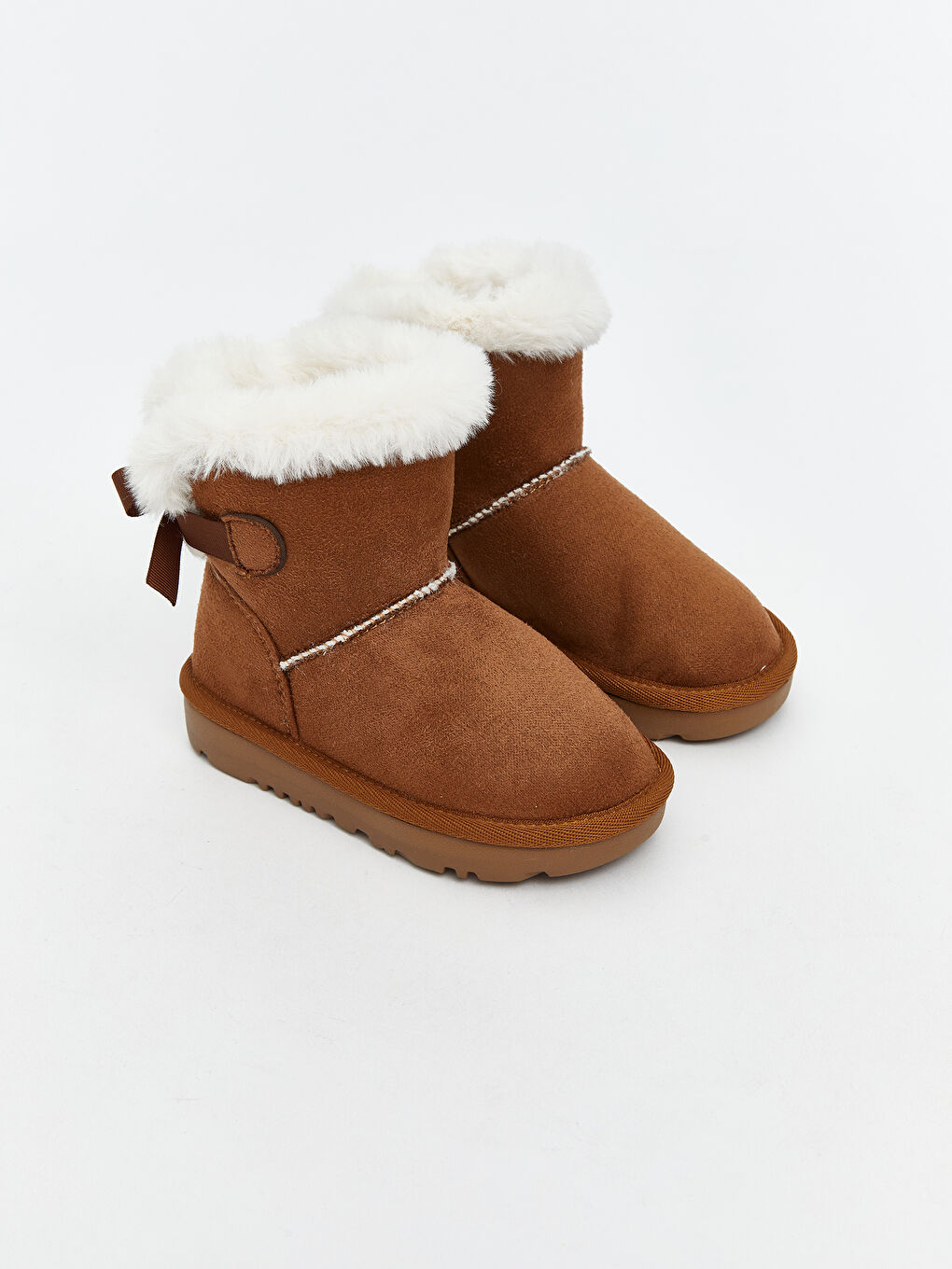 Kahverengi Süet Görünümlü Kız Bebek Bot