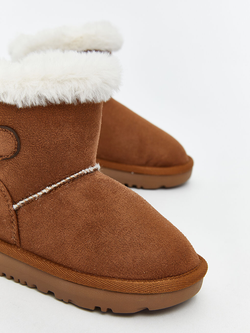 Kahverengi Süet Görünümlü Kız Bebek Bot-2